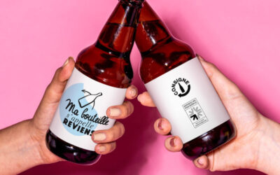 Imprimerie certifiée « engagée dans le réemploi » – Alpes Consigne – « Ma bouteille s’appelle reviens »